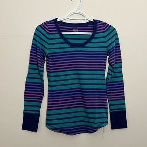 MOSSIMO STRIPED LONG SLEEVE SHIRT Size XS